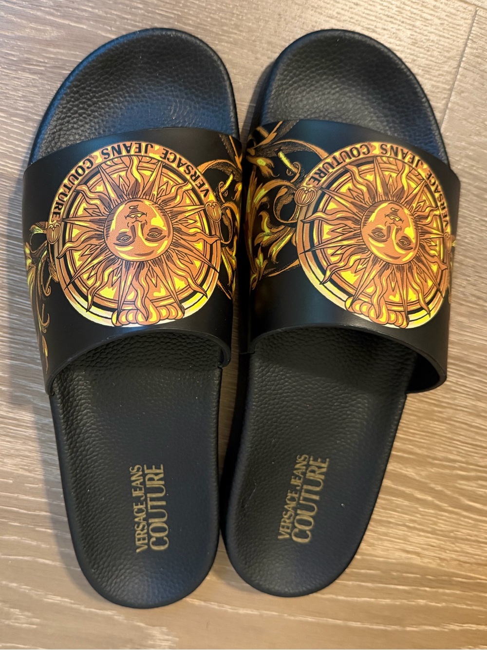 Versace Jeans Couture Men's Gummy Sun Baroque Slide Sandals
